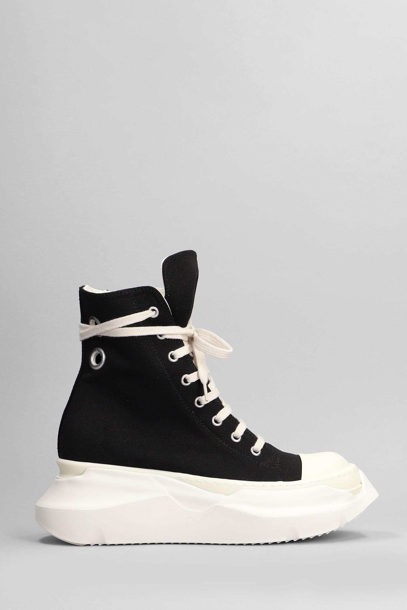 Abstract sneak Sneakers in black cotton – Deliberti