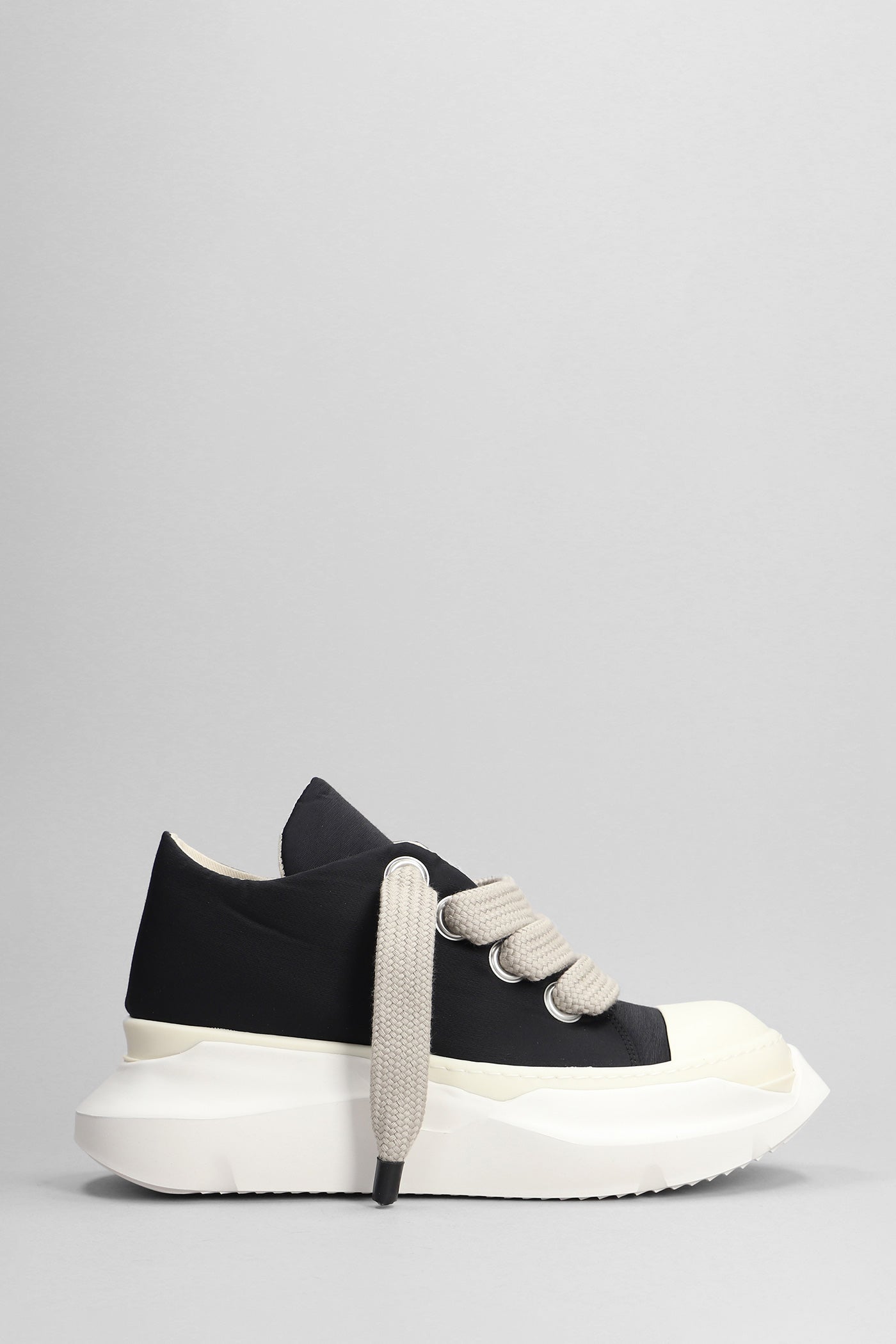 Jumbo lace abstract Sneakers in black polyamide – Deliberti