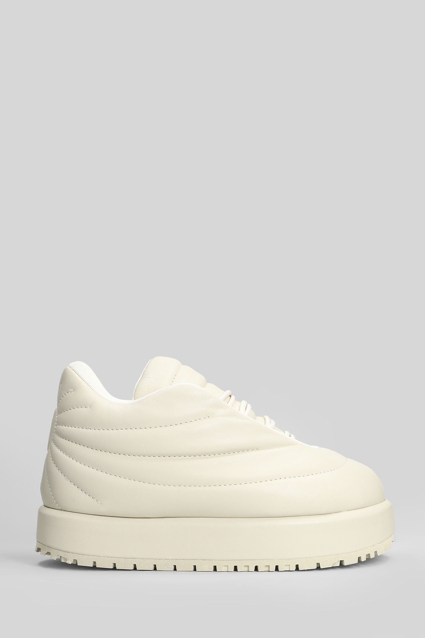 Pluto Sneakers in beige leather – Deliberti