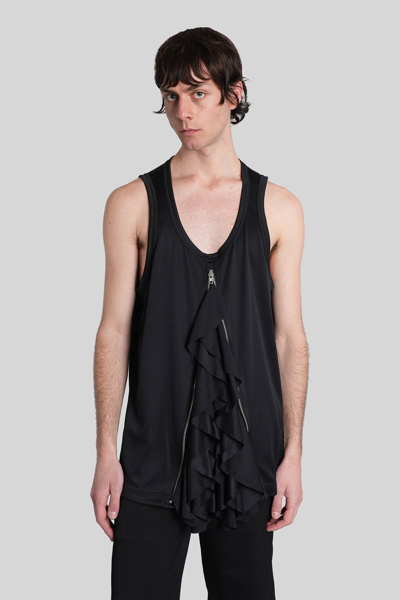 AD2002 COMME des GARÇONS lope tank top tank Top in black polyester – Deliberti
