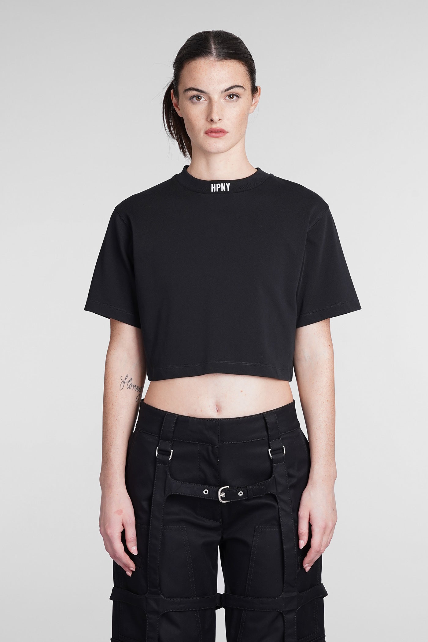 T-Shirt in black cotton