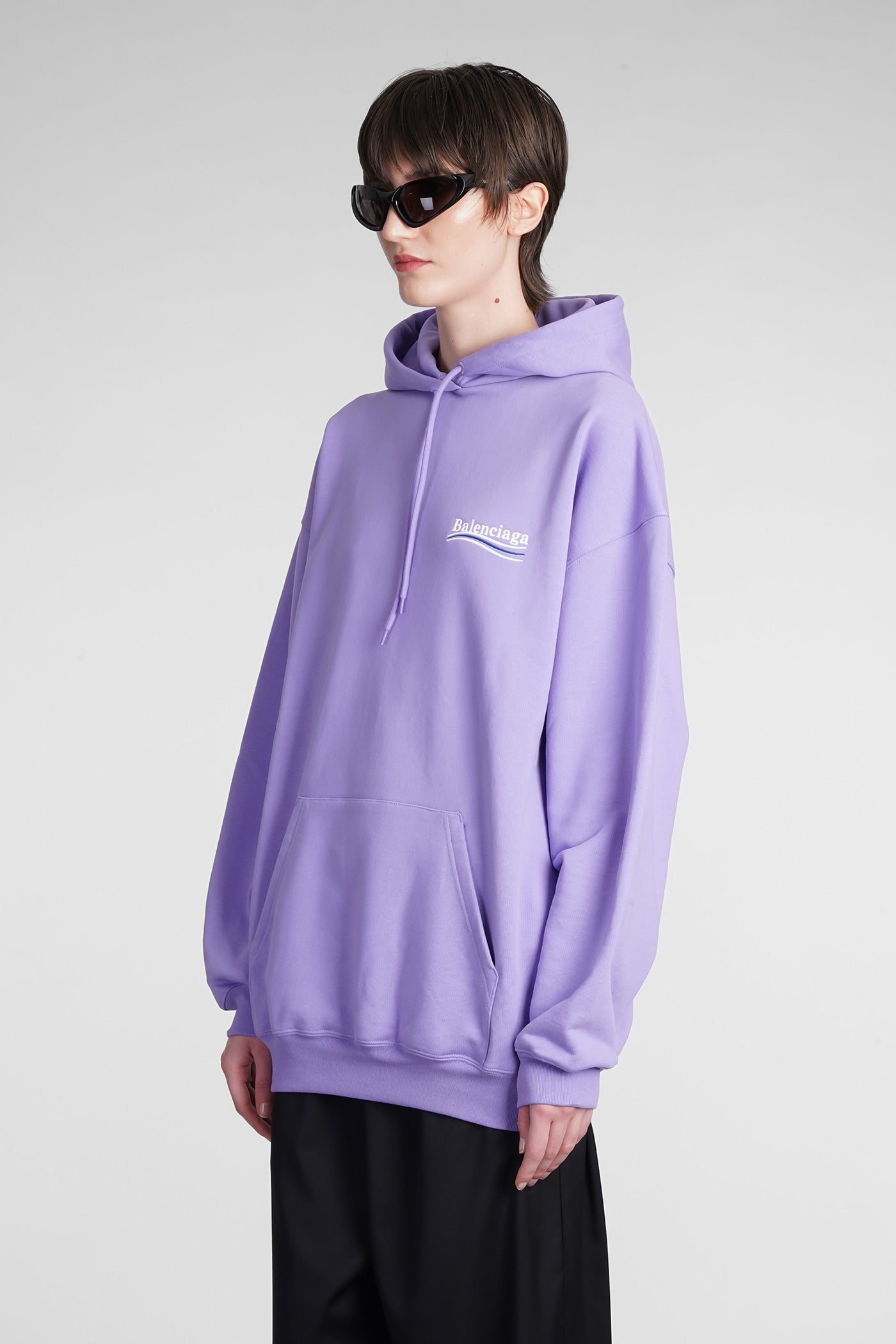 Sweatshirt in Viola cotton Deliberti