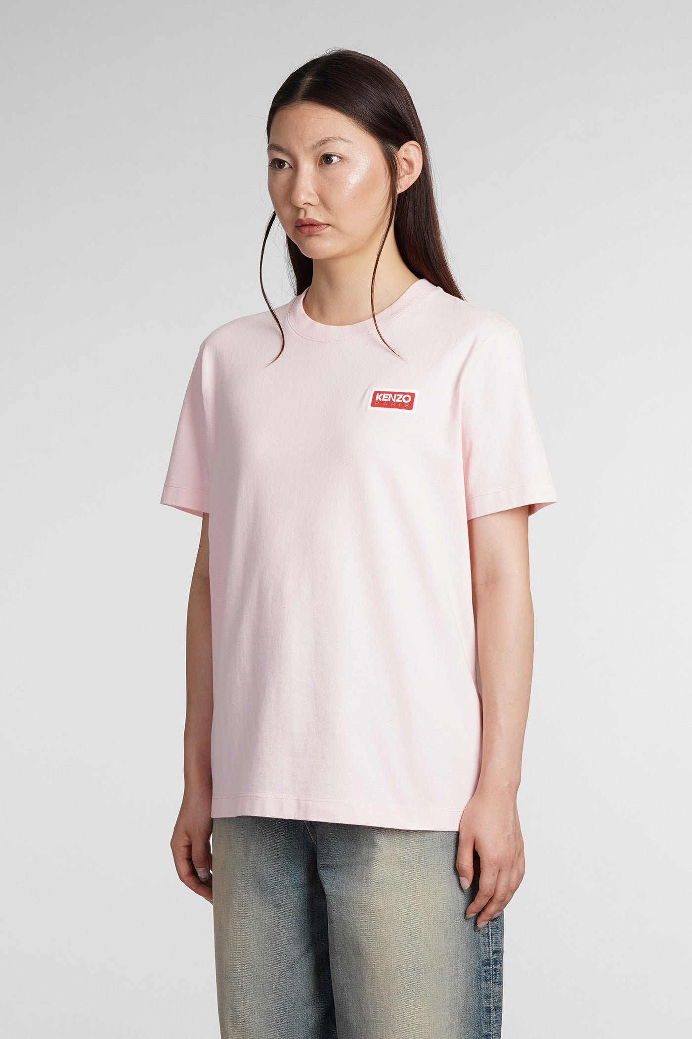 T-Shirt in rose-pink cotton