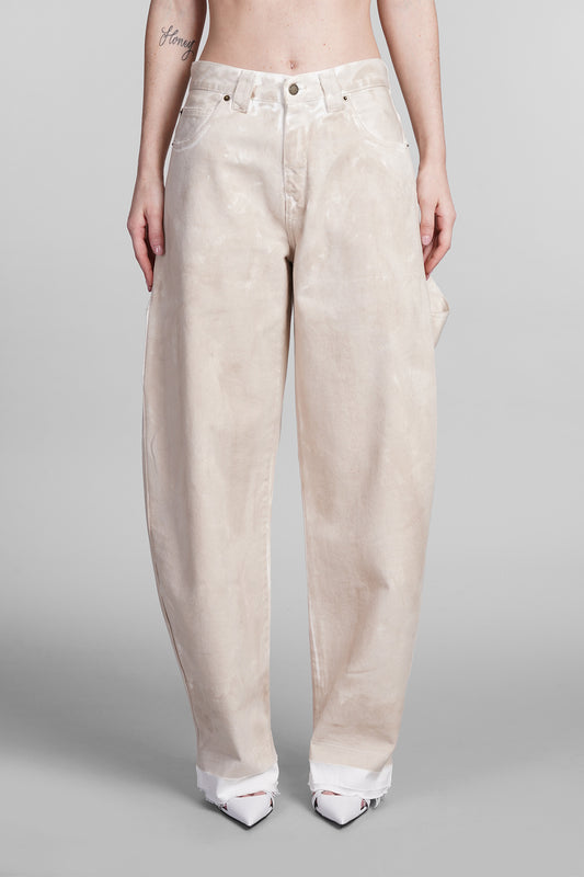 Audrey Jeans in beige cotton