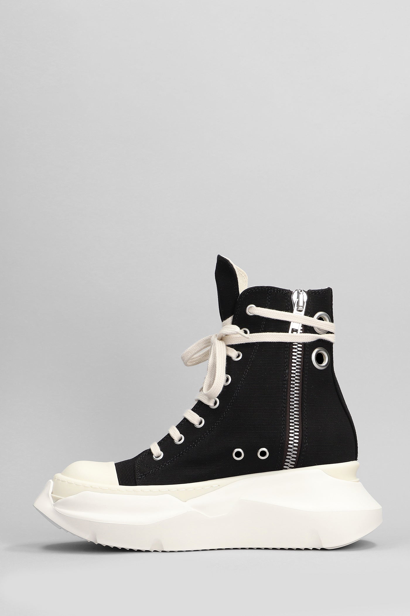 Abstract sneak Sneakers in black cotton – Deliberti