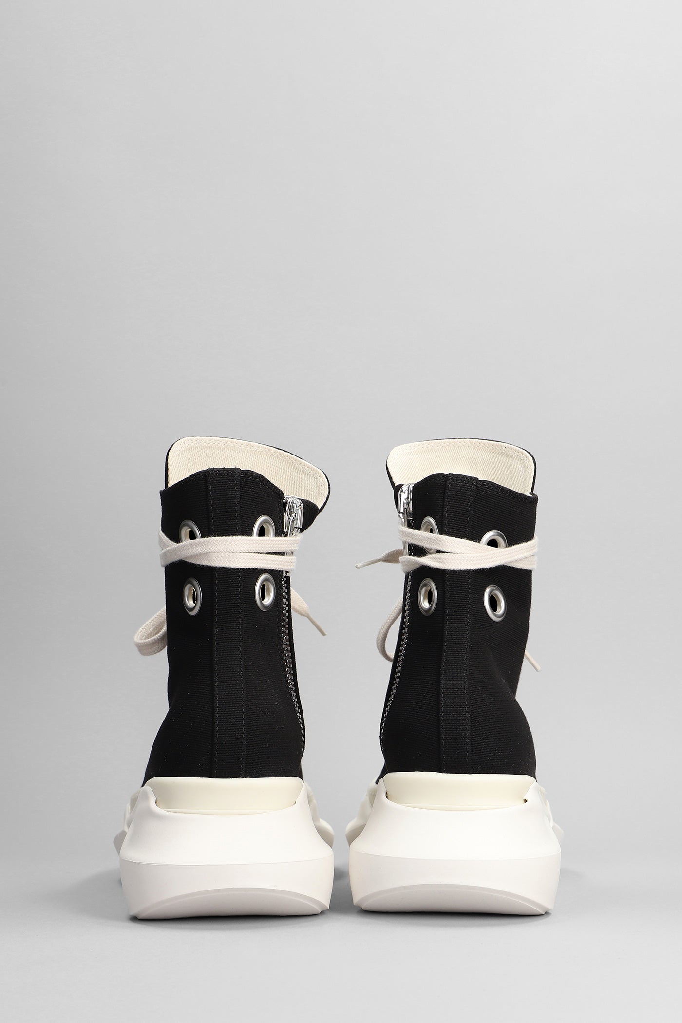 Abstract sneak Sneakers in black cotton – Deliberti