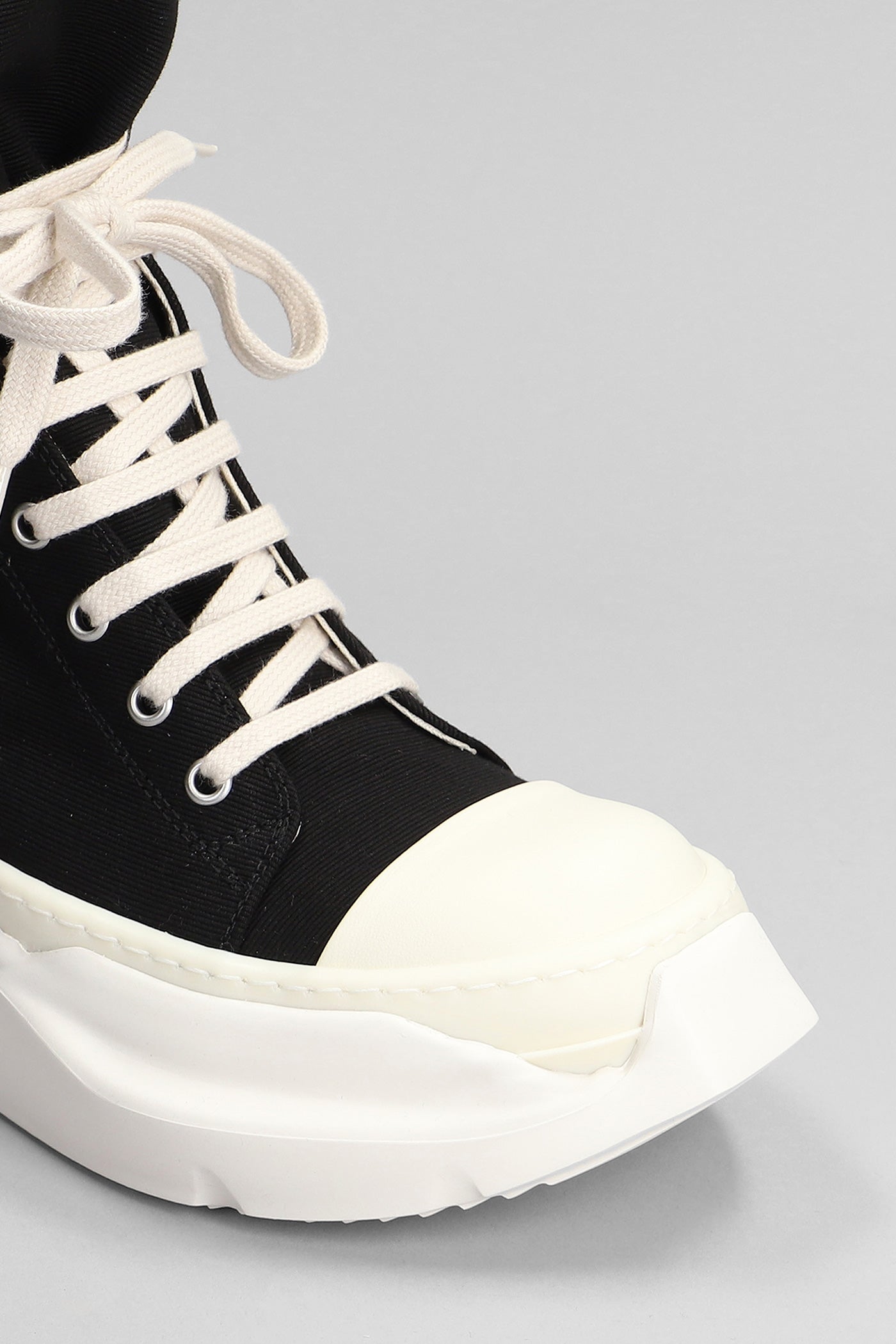Abstract sneak Sneakers in black cotton – Deliberti