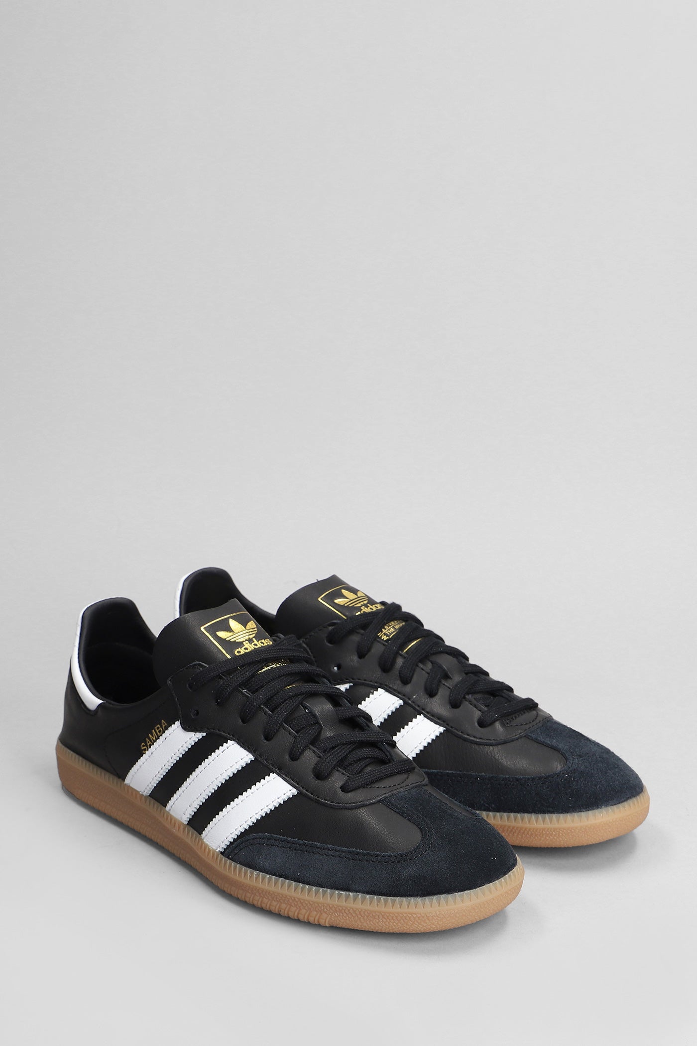 Samba Decon Sneakers in black leather – Deliberti