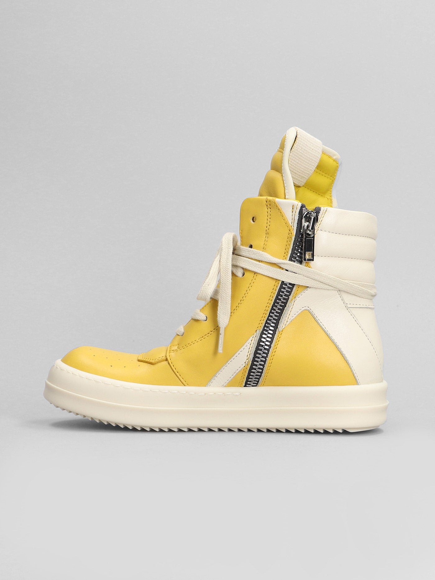 Geobasket Sneakers in yellow leather – Deliberti