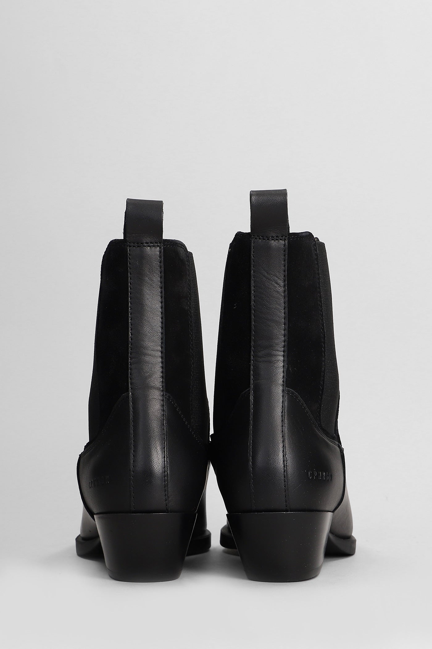 Cph 217 texan Ankle boots in black leather – Deliberti