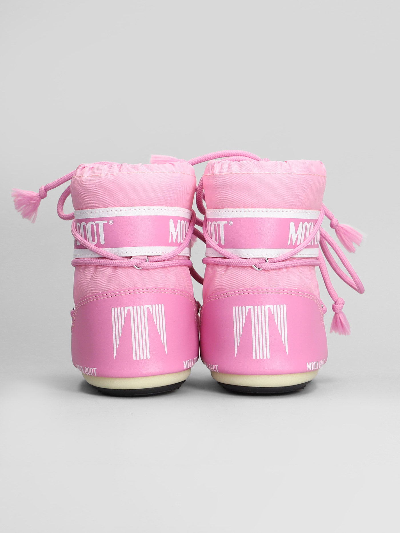 Mb icon mini nylon low heels Ankle boots in rose-pink nylon