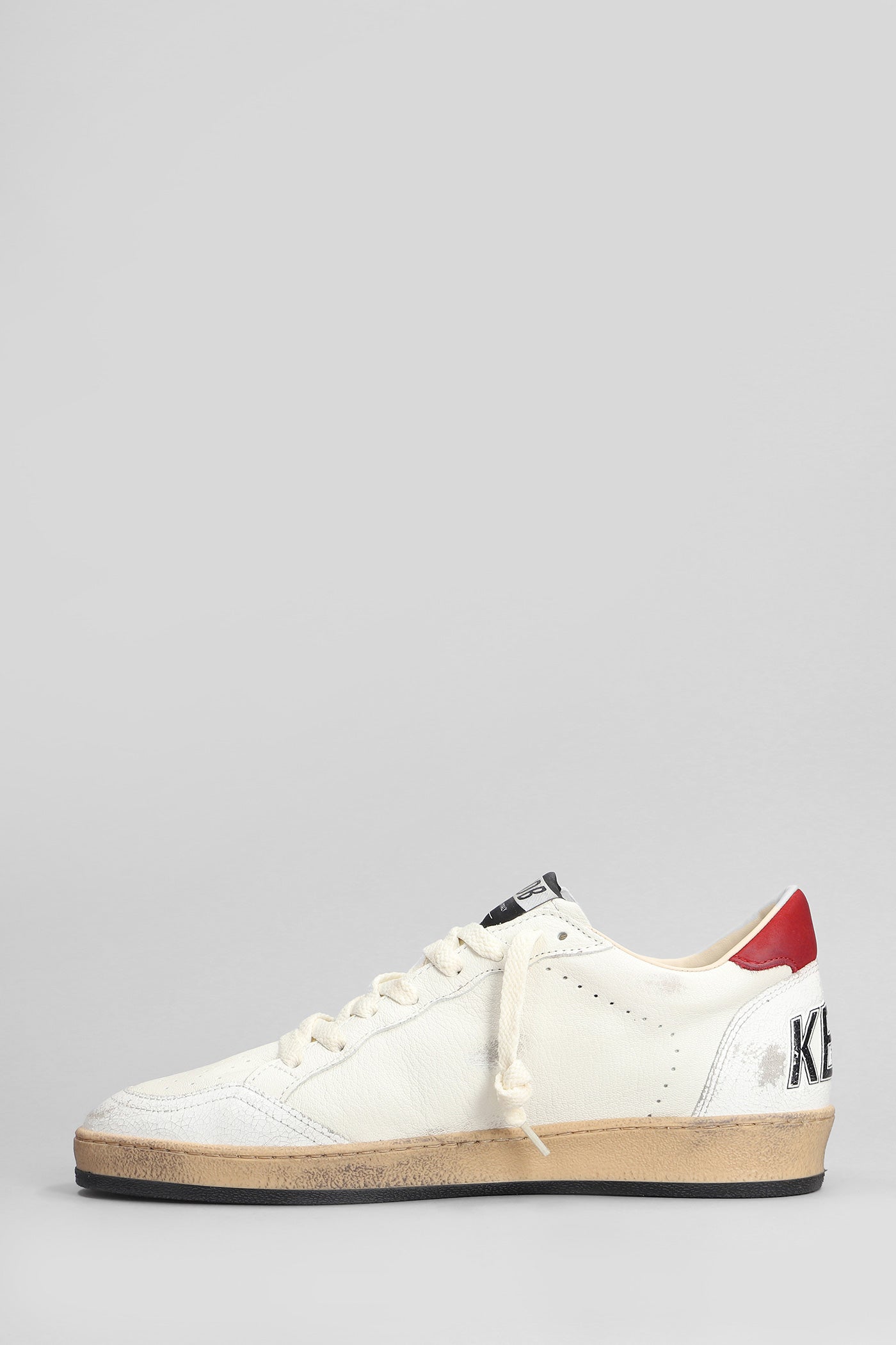 Ball Star Sneakers in white leather – Deliberti