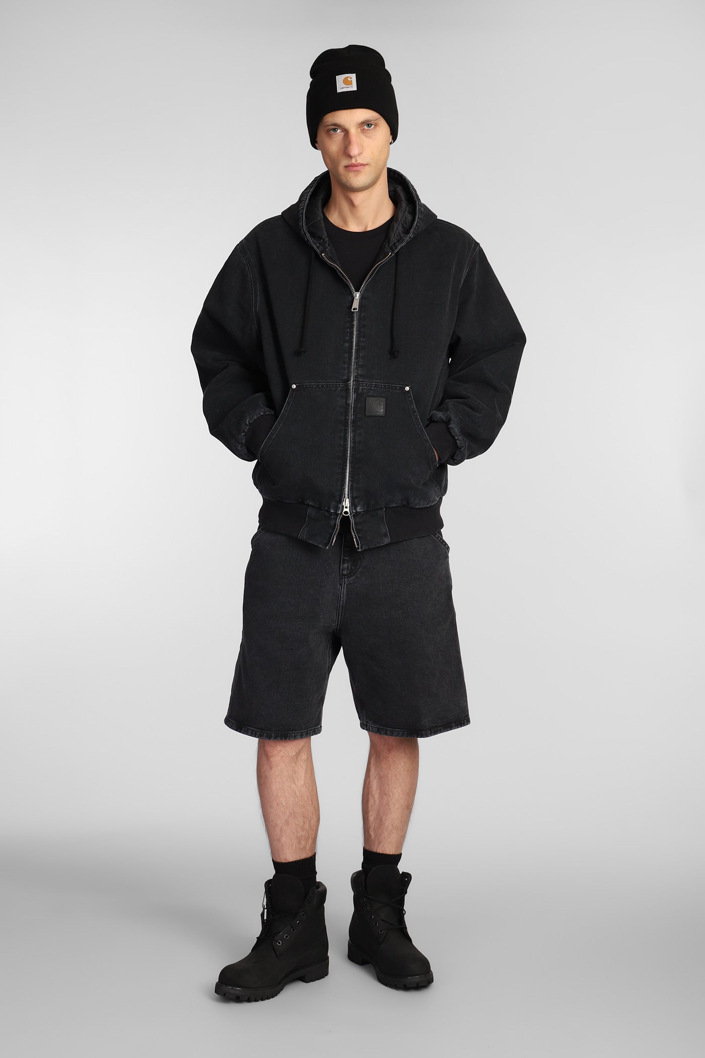 OG Active Rivet Jkt Denim Jackets in black denim – Deliberti