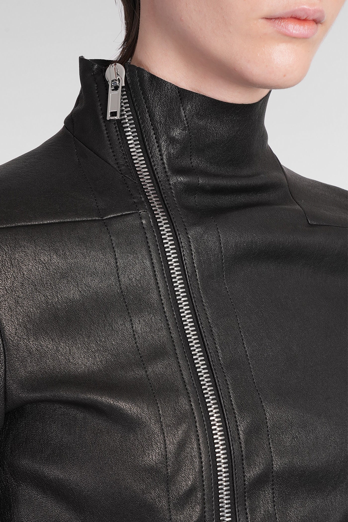 Gary jkt Leather jacket in black leather – Deliberti