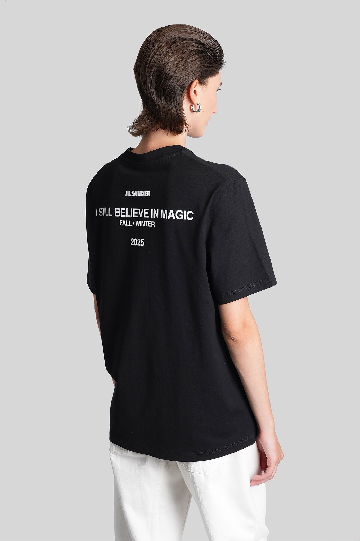 T-Shirt in black cotton – Deliberti
