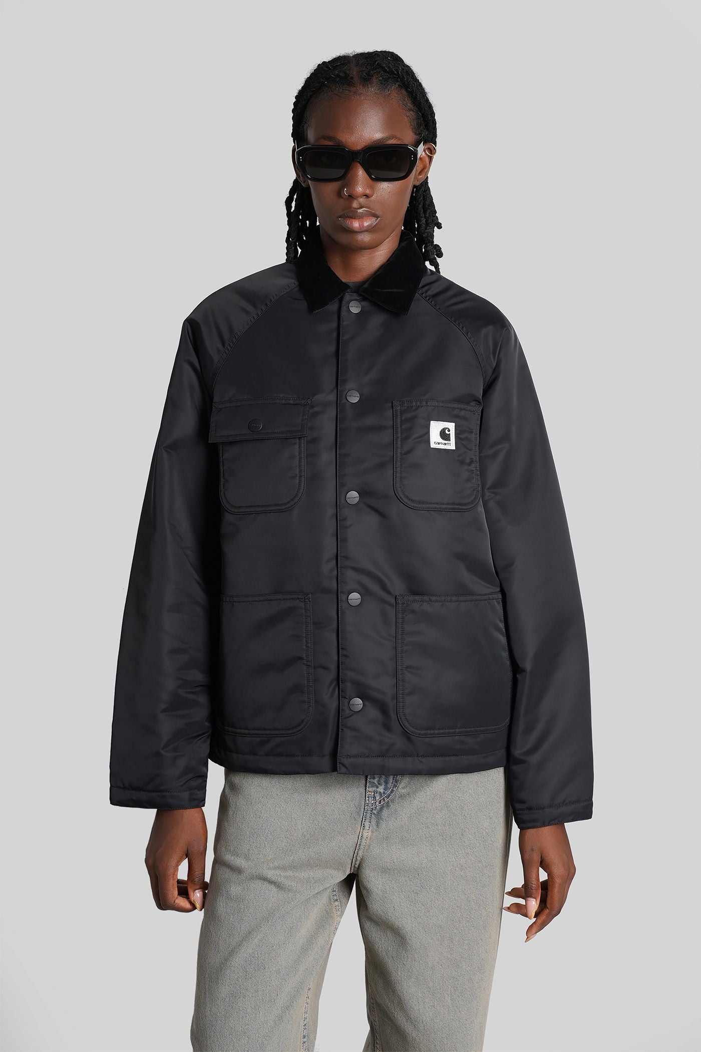 Alumni Chore Coat Casual jacket in black nylon – Deliberti