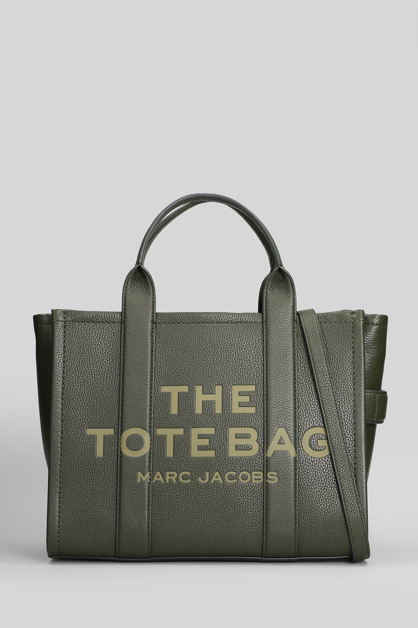 The medium tote Tote in green leather – Deliberti