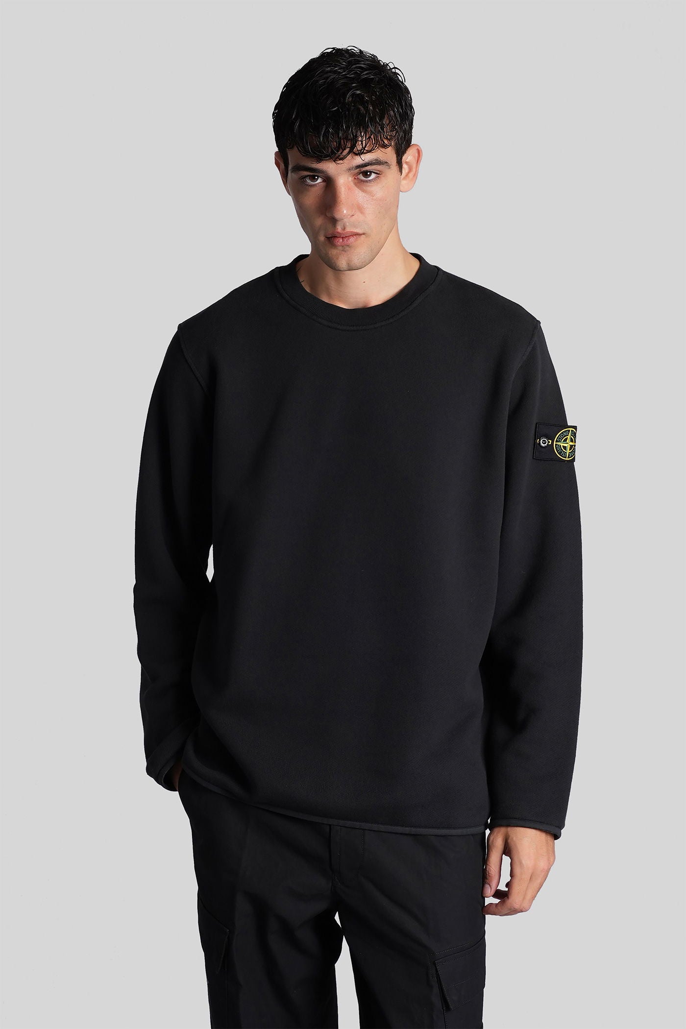 トップス Stone  sweatshirt L black 21aw Sweatshirt in black cotton – Deliberti