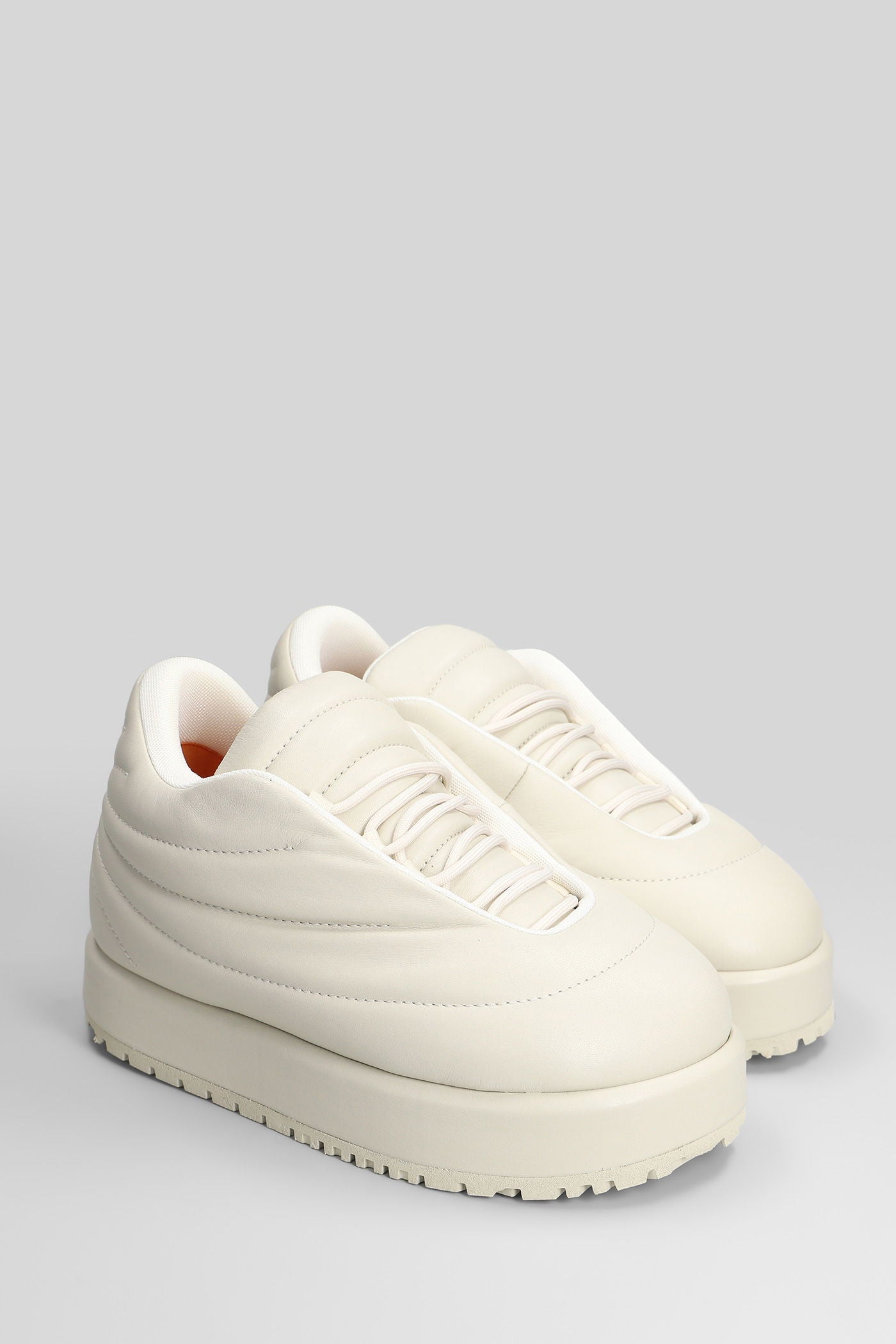 Pluto Sneakers in beige leather – Deliberti