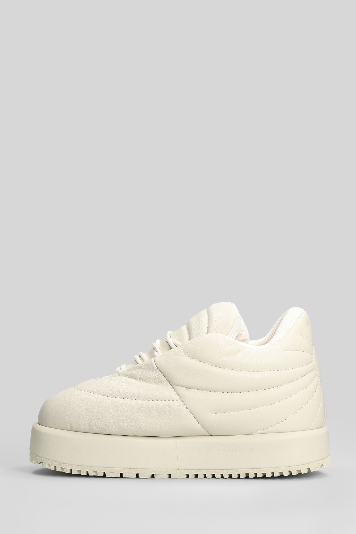 Pluto Sneakers in beige leather – Deliberti